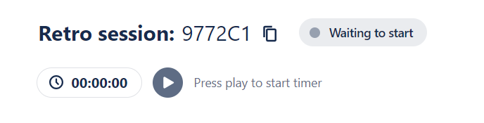 Timer functionality implemented in our Retro App tool integrated with Jira.